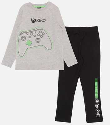 Popgear Grey Long Sleeve Pyjama Set with Xbox Logo