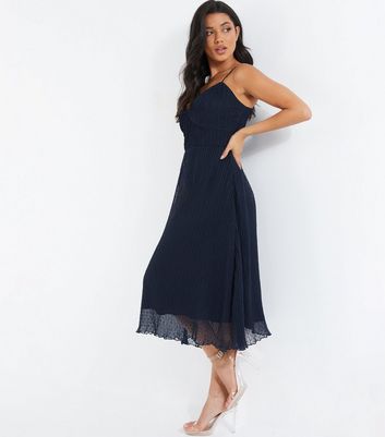 Navy blue sale dress new look