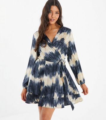 Tie dye clearance wrap dress