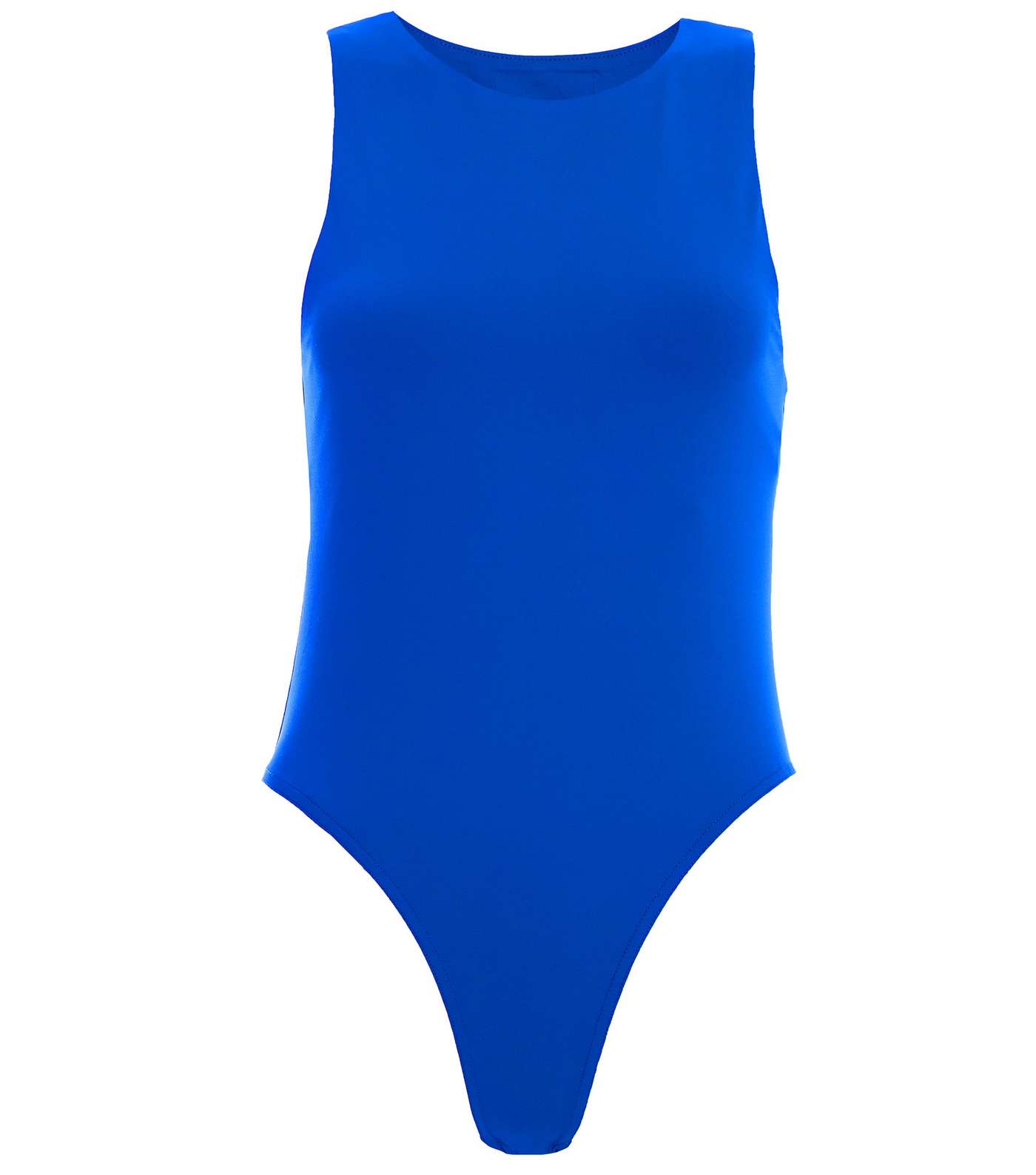 QUIZ Bright Blue Square Neck Strappy Bodysuit Image 4