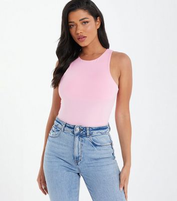 New look hot sale pink bodysuit