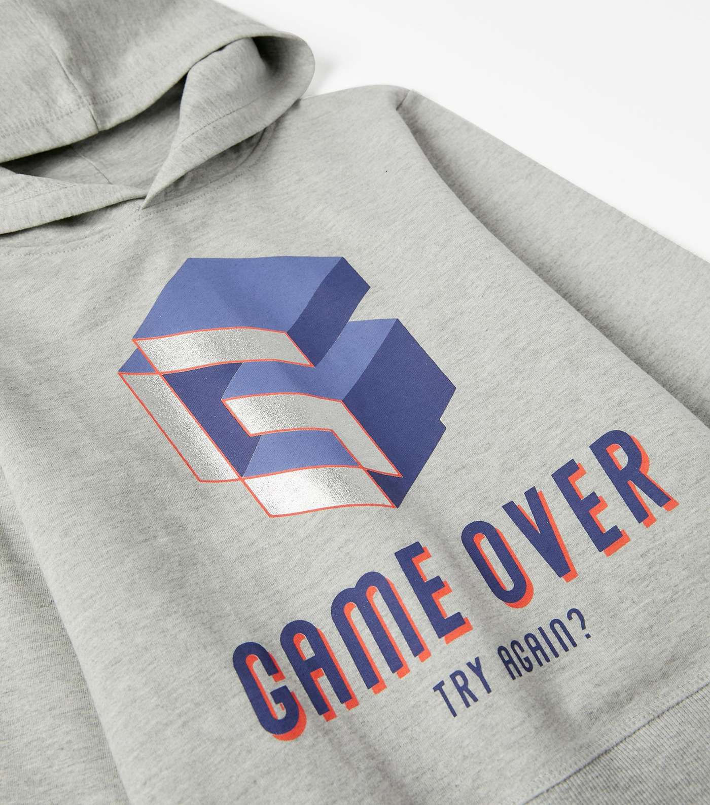 Zippy Grey Game Over Logo Hoodie Image 4