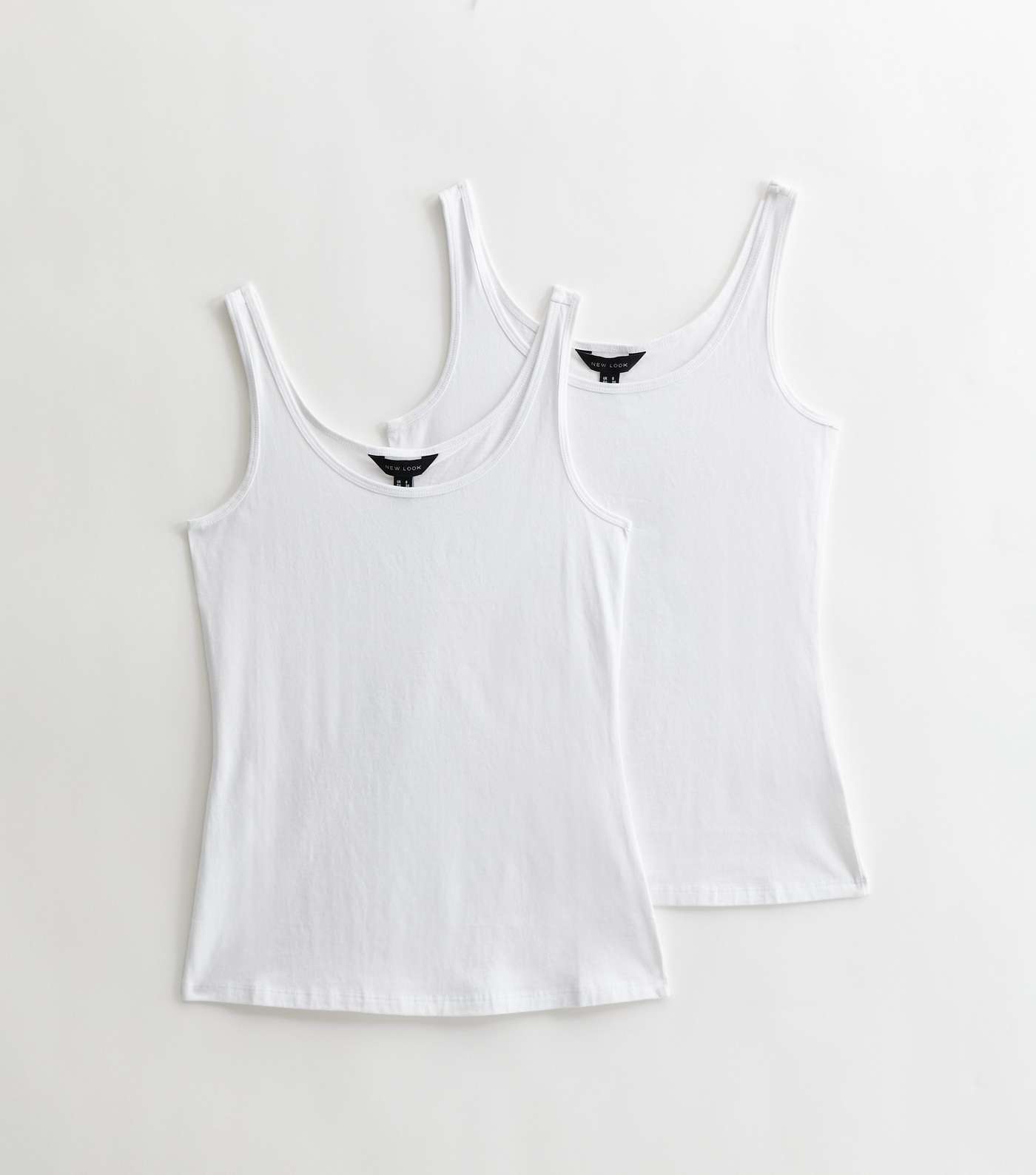 2 Pack White Jersey Vests Image 5