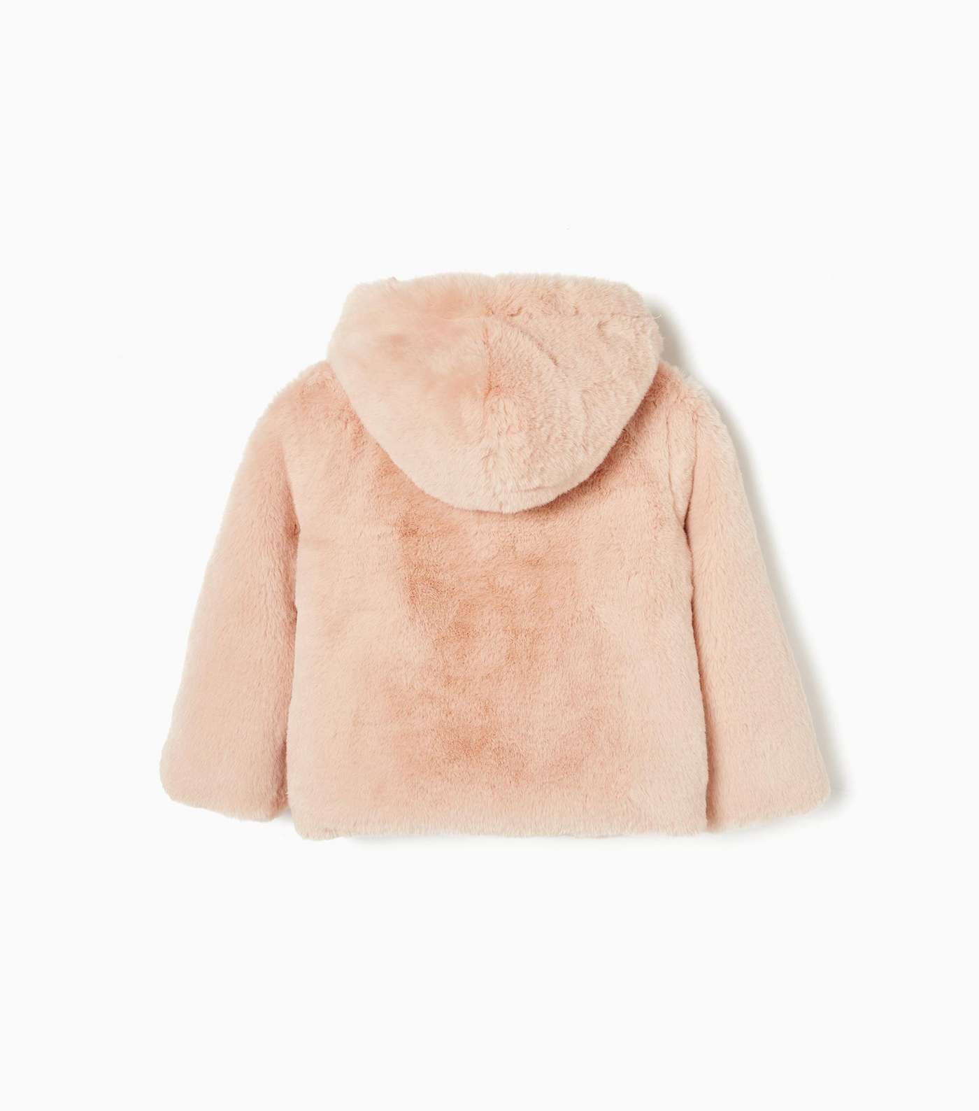Zippy Pink Faux Fur Hooded Coat Image 2