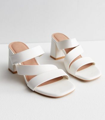 Heeled mules with hot sale asymmetrical straps