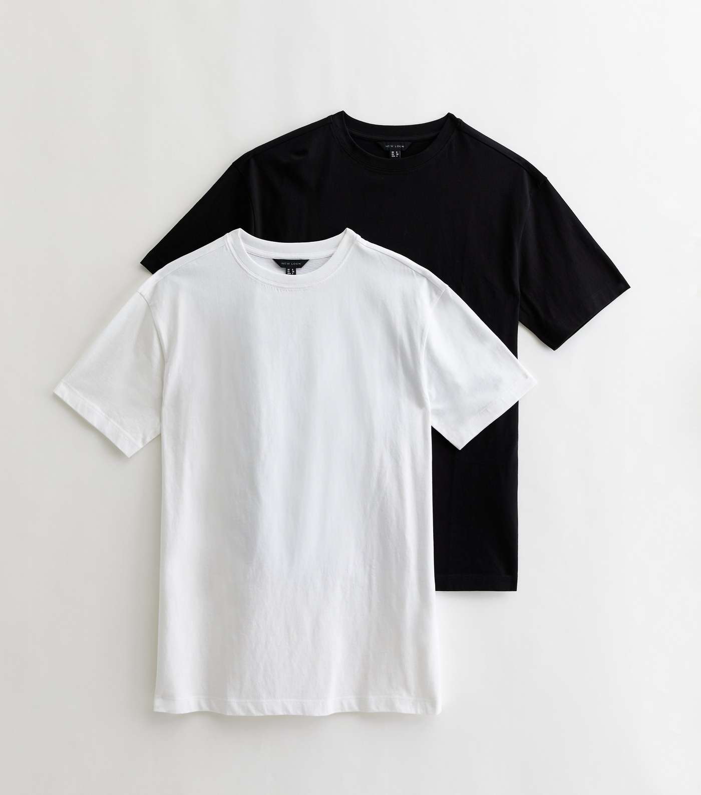 2 Pack White and Black Oversized T-Shirts Image 5