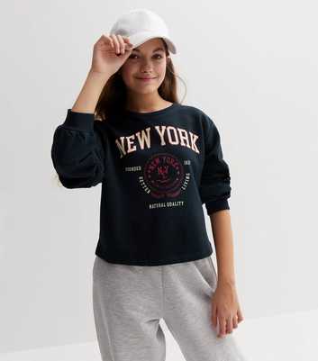 Name It Navy New York Logo Jersey Sweatshirt