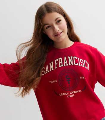Name It Red San Francisco Logo Jersey Sweatshirt