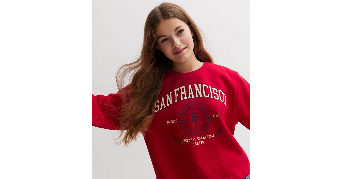 Name It Red San Francisco Logo Jersey Sweatshirt