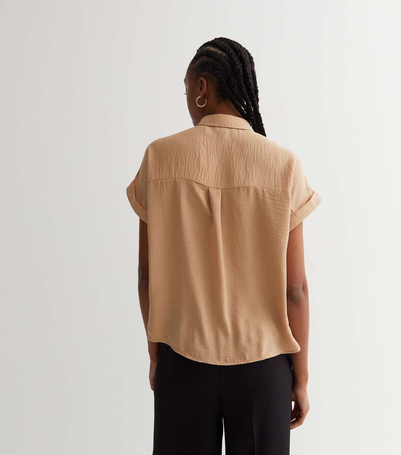 Tall Camel Short Sleeve Pocket Front Shirt Image 4