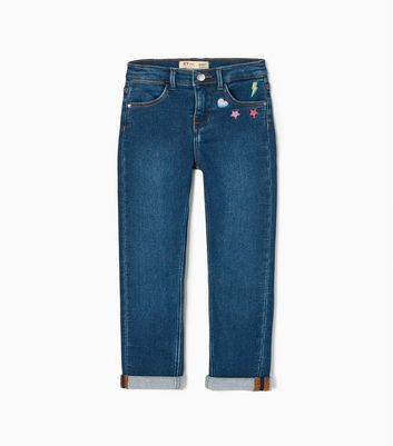Zippy Bright Blue Embroidered Skinny Fit Jeans