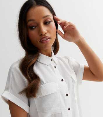 Petite White Short Sleeve Shirt