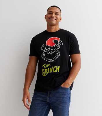 Black The Grinch Logo Christmas T-Shirt