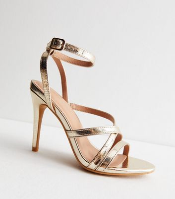 New Look Wide Fit Buckle Detail Barely There Heeled Sandal | ASOS | Sandals  heels, Heels, Bridesmaid shoes