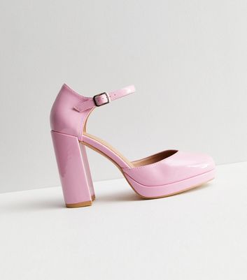 Nude pink platform on sale heels