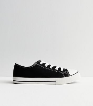 Black trainers on sale white stripes womens