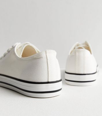 Plain white best sale canvas shoes