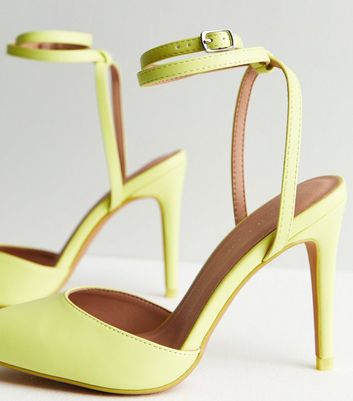 Miss Lola | Champagne Taste Yellow Embellished High Heel Mules – MISS LOLA