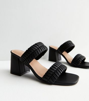 Double strap block heel best sale