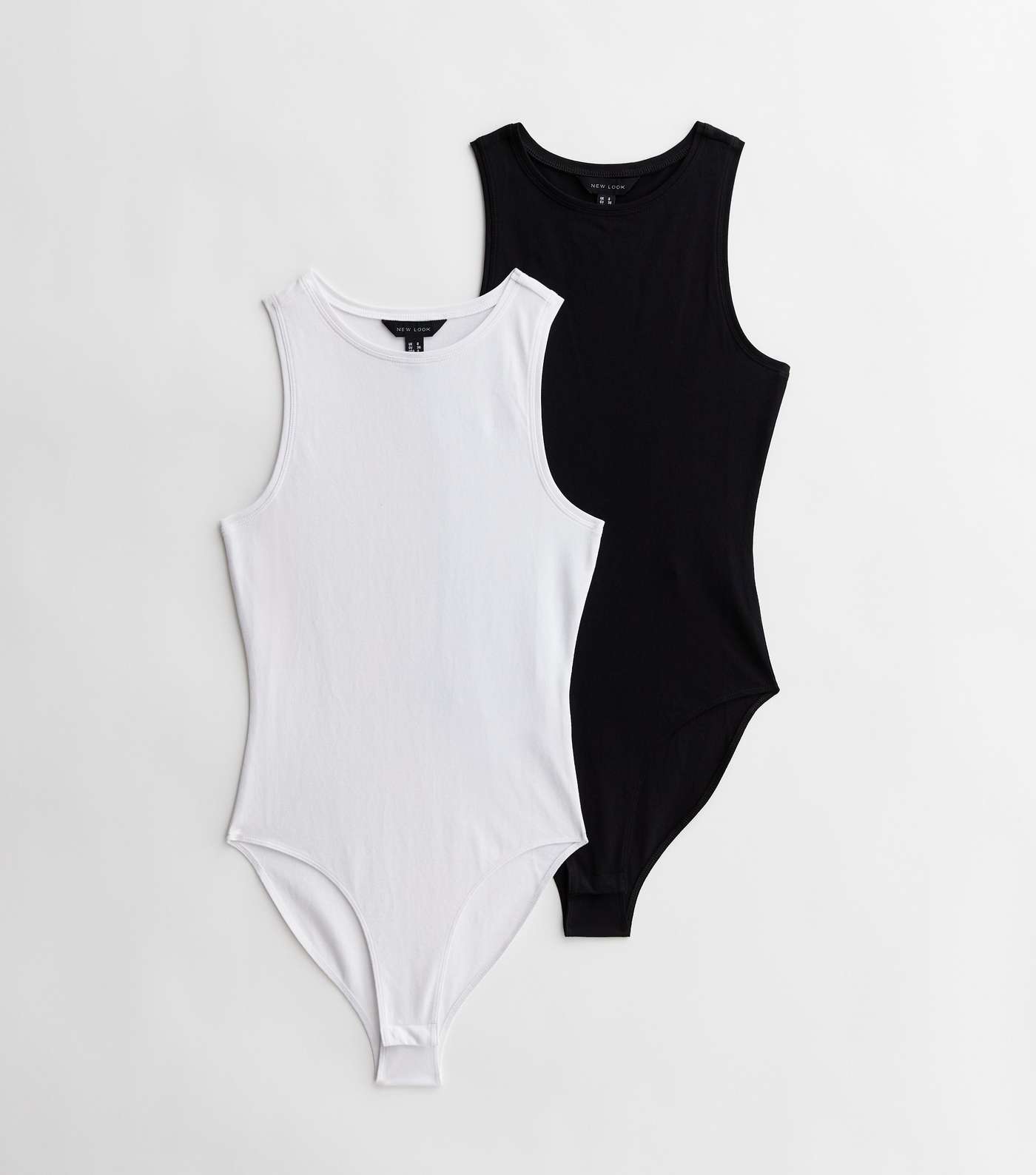 2 Pack Black and White Jersey Vest Bodysuits Image 5