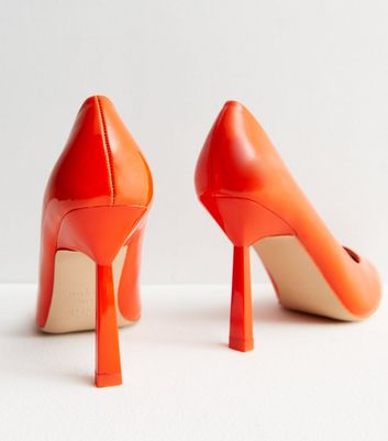 Orange heels sale new look