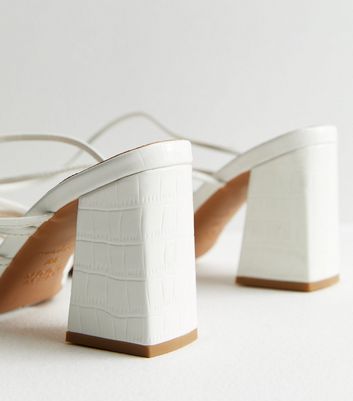 New look hotsell white sandal heels