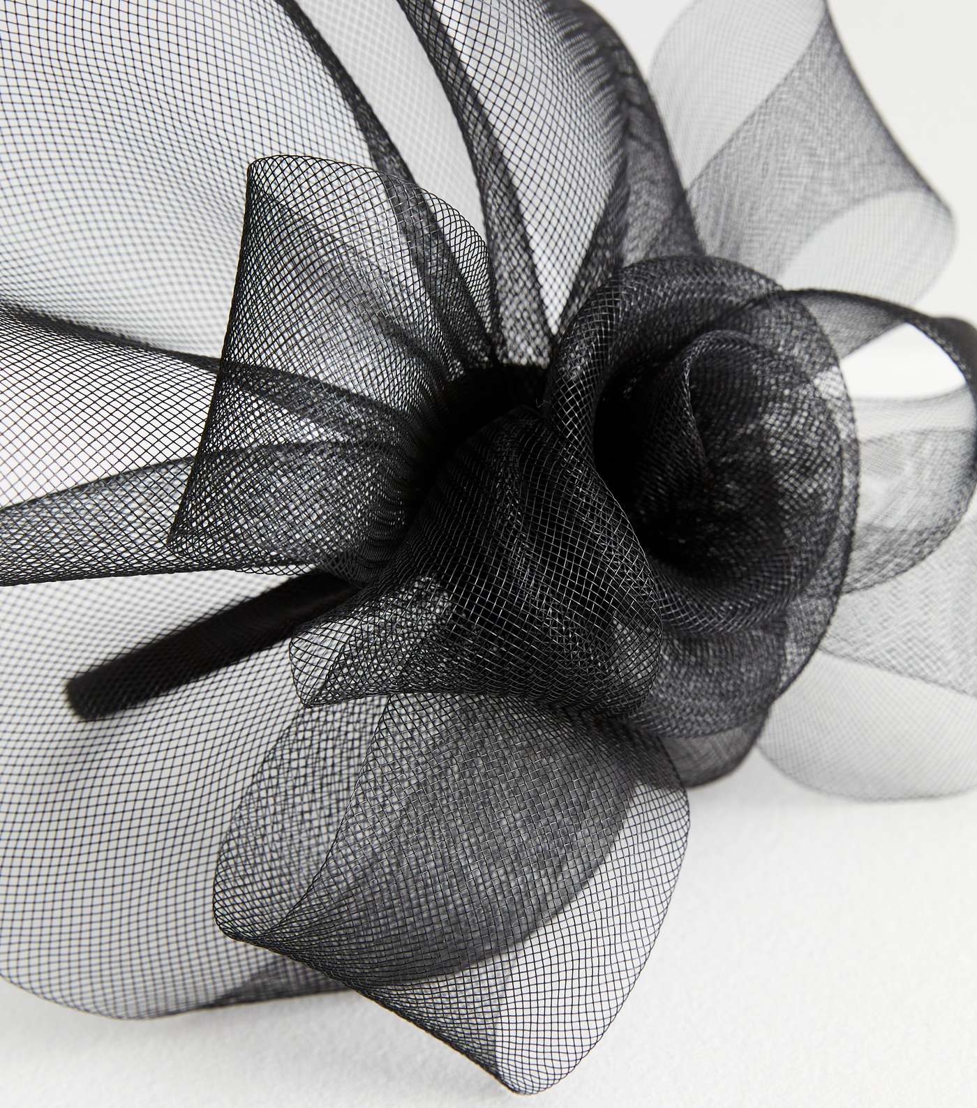 Black Flower Fascinator Headband Image 3