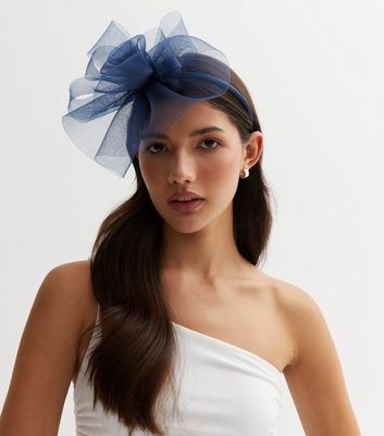 Navy fascinator cheap hat headband