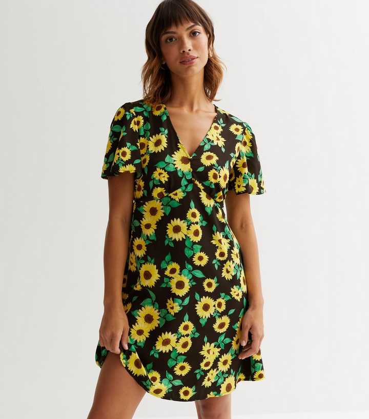 newlook.com | Flutter Sleeve Mini Tea Dress