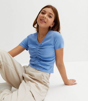 Ruched front sales tee