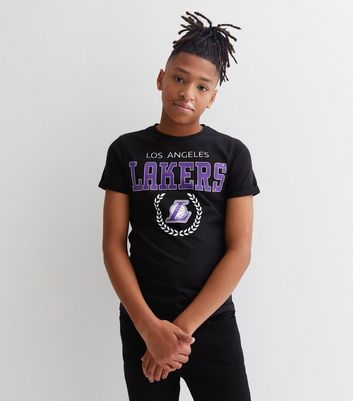 Name It Black Crew Neck Los Angeles Lakers Logo T-Shirt New Look