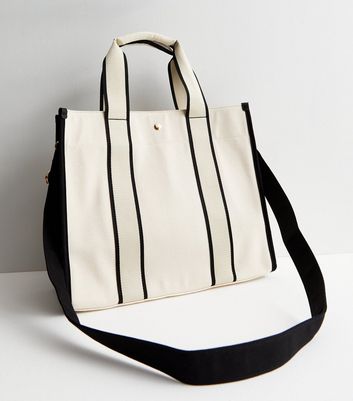 Structured canvas sales tote bag