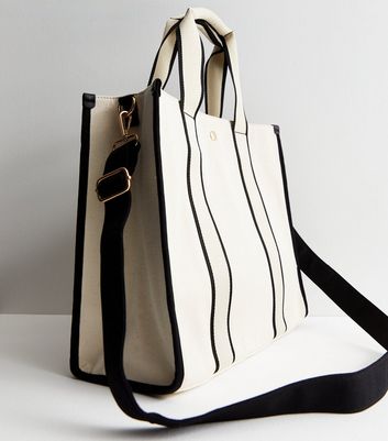 Structured canvas cheap tote bag