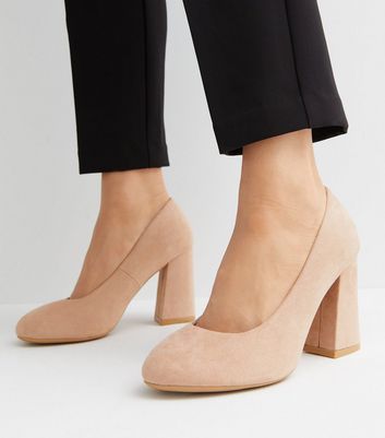 Pale pink sale suede court shoes