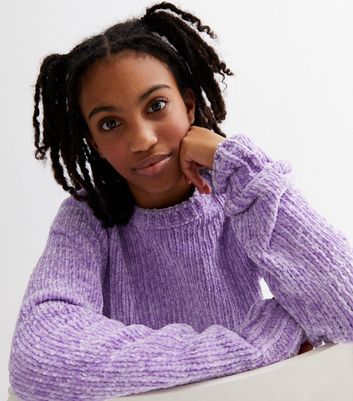 KIDS ONLY Dark Purple Chenille Knit Jumper New Look