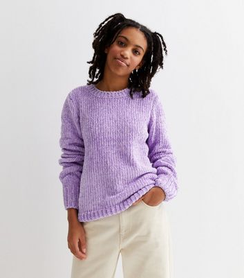 KIDS ONLY Dark Purple Chenille Knit Jumper New Look