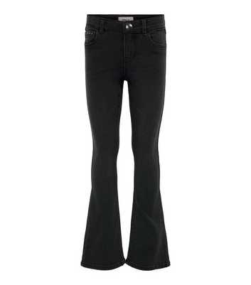 ONLY KIDS Black Mid Rise Flared Jeans
