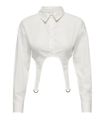 Off white cropped clearance shirt