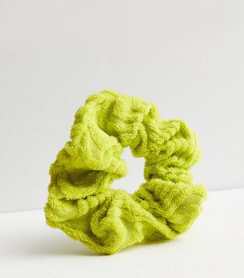Light Green Swirl Towelling Scrunchie