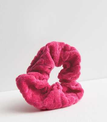 Bright Pink Towelling Scrunchie