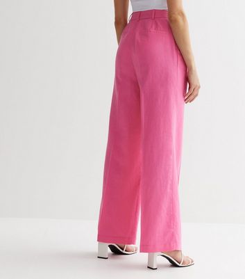 Pink Belted Tapered Trousers  Quiz Clothing