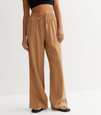 brown linen pants outfit casual  Linen pants women Brown linen pants  Summer minimalist fashion