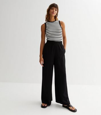 Black Wide Leg Trousers