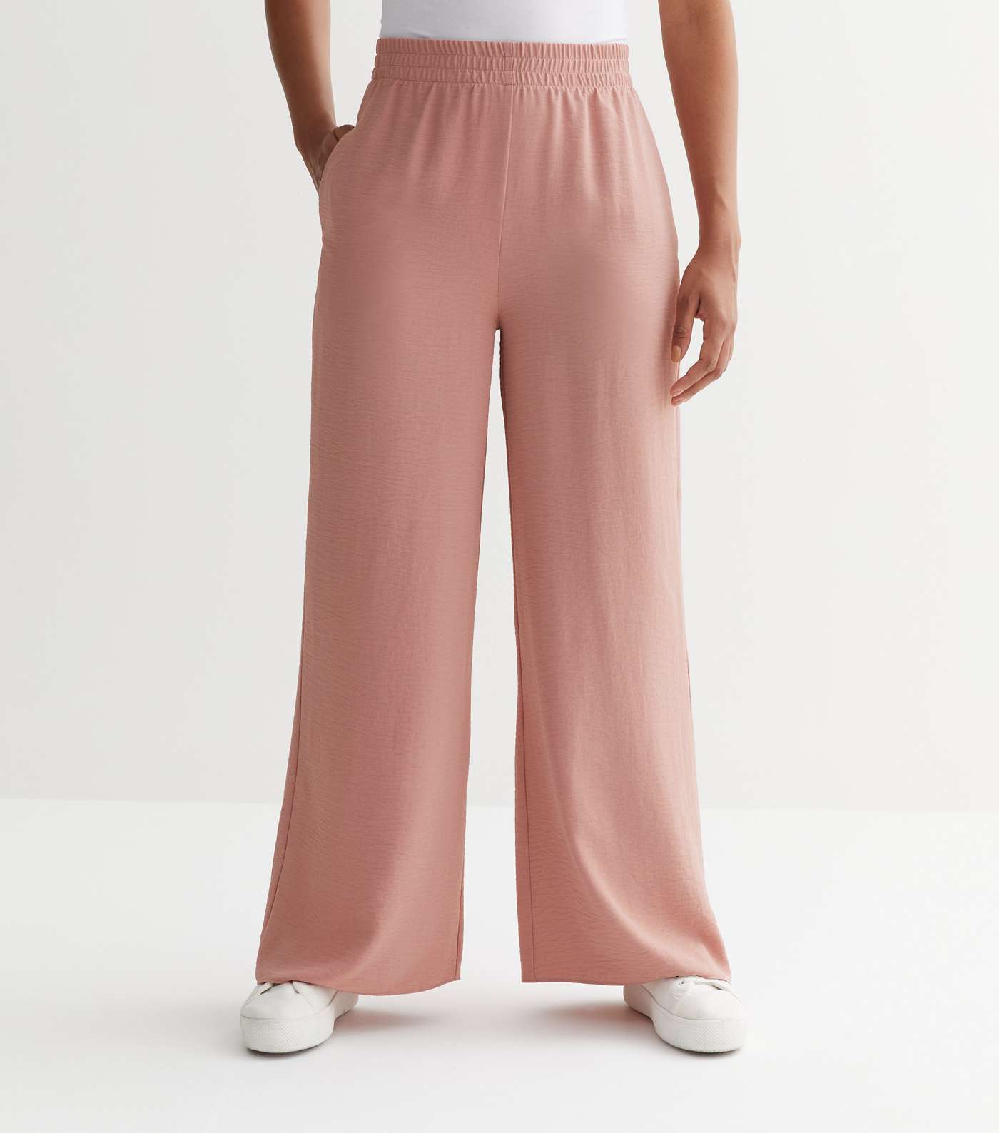 Mid Pink Wide Leg Trousers Image 2