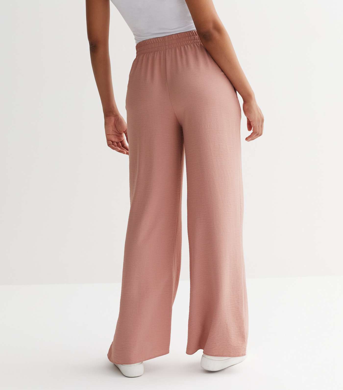 Mid Pink Wide Leg Trousers Image 4