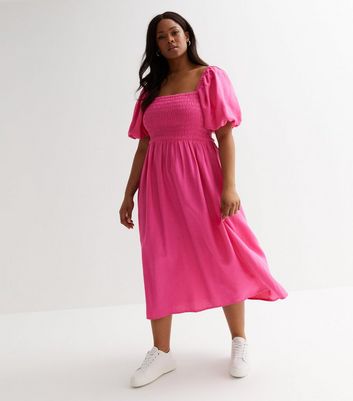 New look on sale pink midi dress