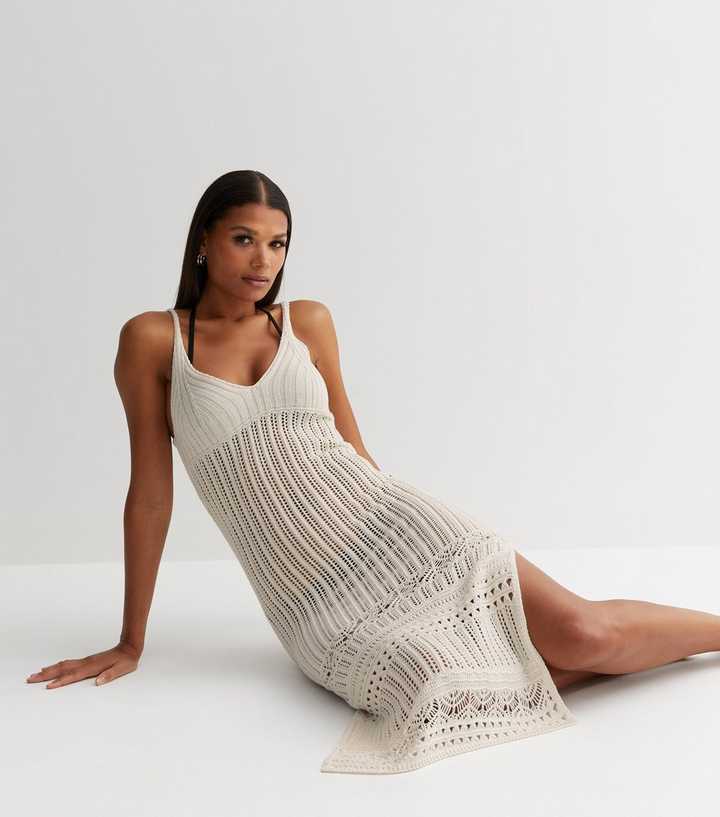 bohemian long sleeve dress Monaco with lace and ruffles, 3/4 sleeves Crafted from a smooth Short beaded dress - Waist:32 E5546