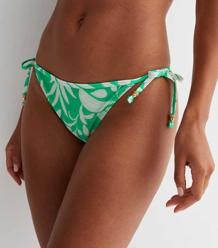 Black & Green Beaded Bikini Bottom – The Tropical Society