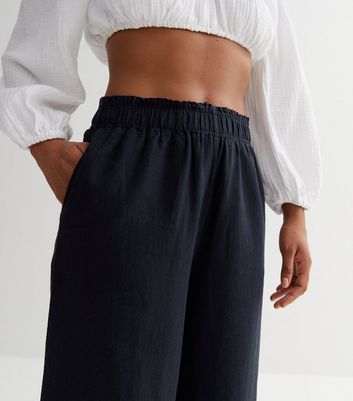 Noa Noa Amira Cropped Linen Blend Trousers White at John Lewis  Partners