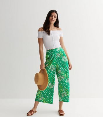 High Waisted Floral Wide Leg Trousers  Nasty Gal